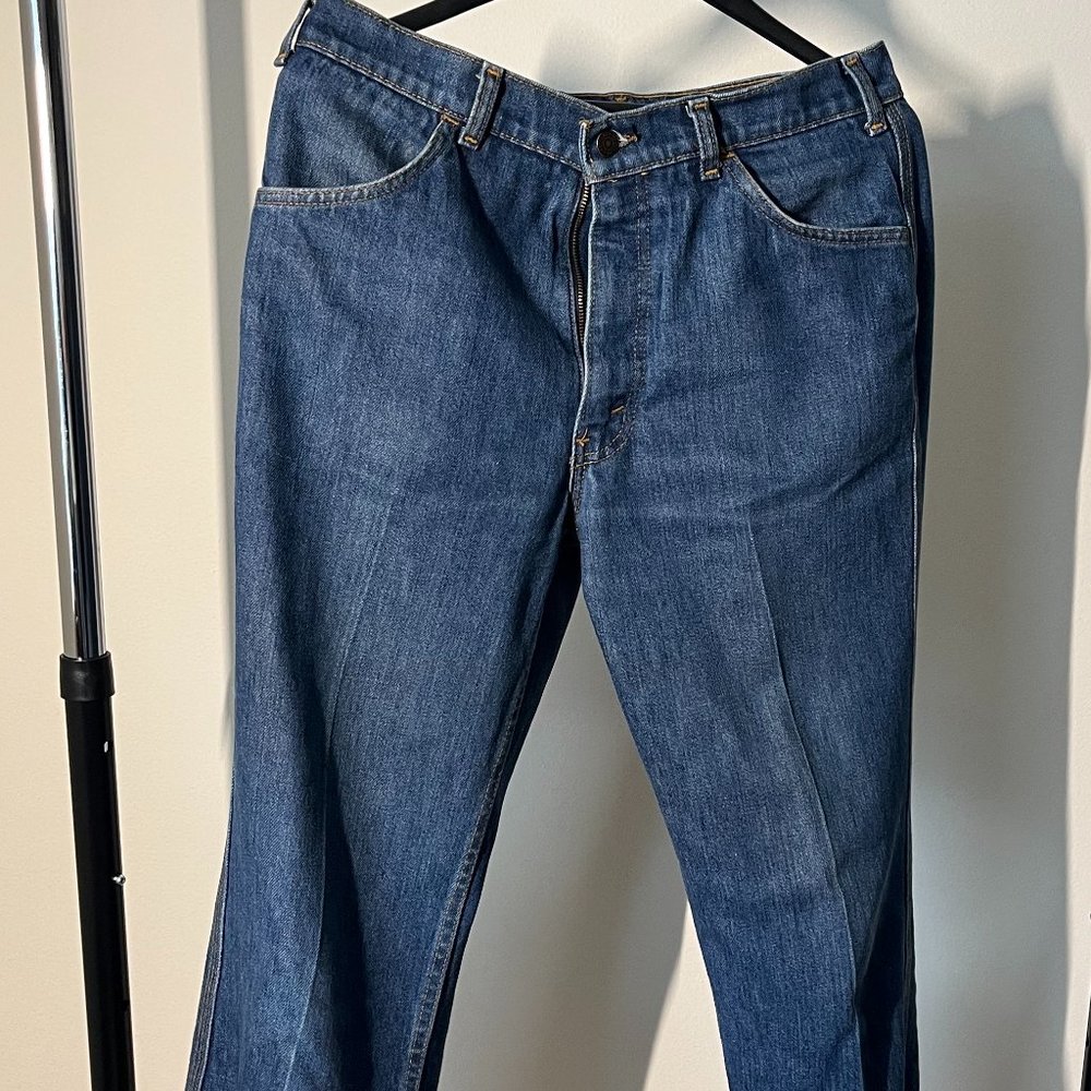 VINTAGE '70s Orange Tab Levi's Flared Jeans